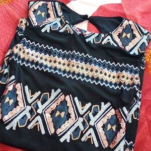 Black Sequined Bodycon Dress